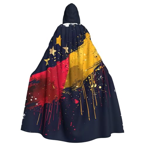 FBGHHTY Halloween-Kapuzenumhang mit Flagge von Venezuela, volle Länge, Unisex, für Erwachsene von FBGHHTY