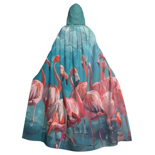 FBGHHTY Halloween-Kapuzenumhang mit Flamingodruck, volle Länge, Unisex, für Erwachsene, Karneval, für Cosplay FBGHHTY Halloween-Kapuzenumhang mit Flamingodruck, volle Länge, Unisex, für Erwachsene, Karneval, für Cosplay von FBGHHTY