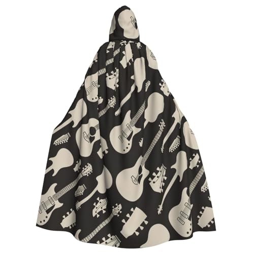FBGHHTY Halloween-Kapuzenumhang mit Gitarrenmuster-Druck, volle Länge, Erwachsene, Unisex, Karneval, Umhang mit für Cosplay FBGHHTY Halloween-Kapuzenumhang mit Gitarrenmuster-Druck, volle Länge, Erwachsene, Unisex, Karneval, Umhang mit für Cosplay von FBGHHTY