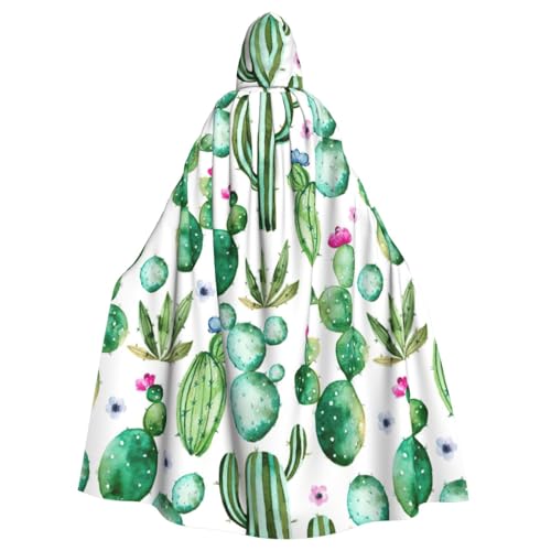 FBGHHTY Halloween-Kapuzenumhang mit Kaktus-Blumendruck, volle Länge, Unisex, für Erwachsene FBGHHTY Halloween-Kapuzenumhang mit Kaktus-Blumendruck, volle Länge, Unisex, für Erwachsene von FBGHHTY