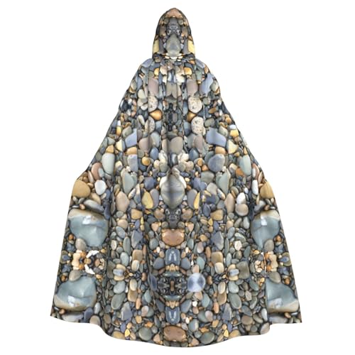 FBGHHTY Halloween-Kapuzenumhang mit Kieselstein-Druck, volle Länge, Unisex, für Erwachsene FBGHHTY Halloween-Kapuzenumhang mit Kieselstein-Druck, volle Länge, Unisex, für Erwachsene von FBGHHTY