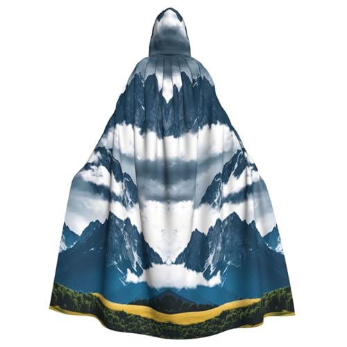 FBGHHTY Halloween-Kapuzenumhang mit Landschaft mit Bergen und Wolken, volle Länge, Erwachsene, Unisex, Karneval, Umhang mit für Cosplay FBGHHTY Halloween-Kapuzenumhang mit Landschaft mit Bergen und Wolken, volle Länge, Erwachsene, Unisex, Karneval, Umhang mit für Cosplay von FBGHHTY