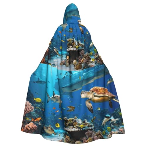 FBGHHTY Halloween-Kapuzenumhang mit Meeresschildkröten-Druck, volle Länge, Unisex, für Erwachsene FBGHHTY Halloween-Kapuzenumhang mit Meeresschildkröten-Druck, volle Länge, Unisex, für Erwachsene von FBGHHTY