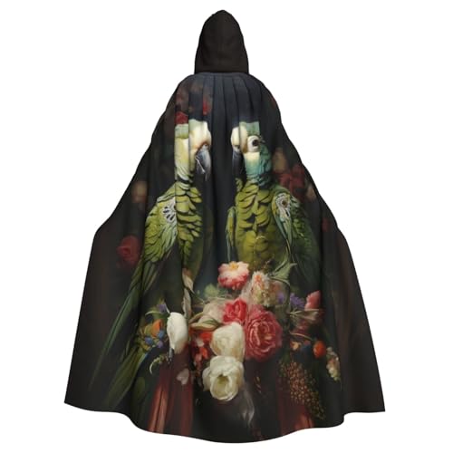 FBGHHTY Halloween-Kapuzenumhang mit Papageien-Motiv, für Erwachsene, Unisex, für Cosplay von FBGHHTY