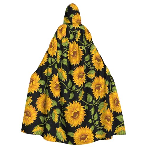 FBGHHTY Halloween-Kapuzenumhang mit Sonnenblumenmuster, volle Länge, Unisex, für Karneval, Cosplay FBGHHTY Halloween-Kapuzenumhang mit Sonnenblumenmuster, volle Länge, Unisex, für Karneval, Cosplay von FBGHHTY