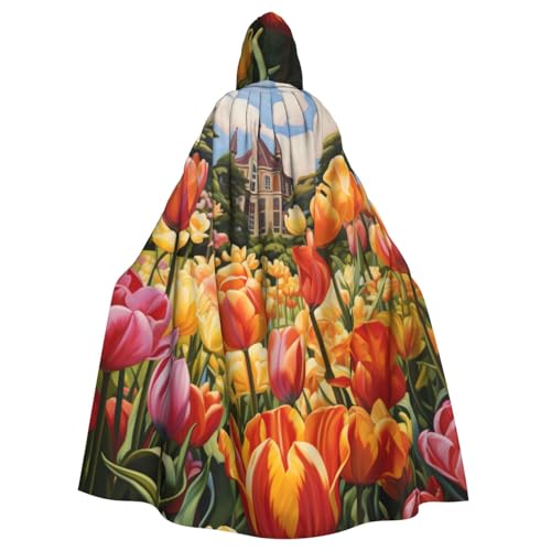 FBGHHTY Halloween-Kapuzenumhang mit Tulpenmotiv, für Erwachsene, Unisex, für Cosplay FBGHHTY Halloween-Kapuzenumhang mit Tulpenmotiv, für Erwachsene, Unisex, für Cosplay von FBGHHTY