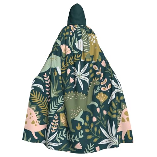 FBGHHTY Halloween-Kapuzenumhang mit süßem Dinosaurier-Druck, volle Länge, Unisex, für Erwachsene FBGHHTY Halloween-Kapuzenumhang mit süßem Dinosaurier-Druck, volle Länge, Unisex, für Erwachsene von FBGHHTY