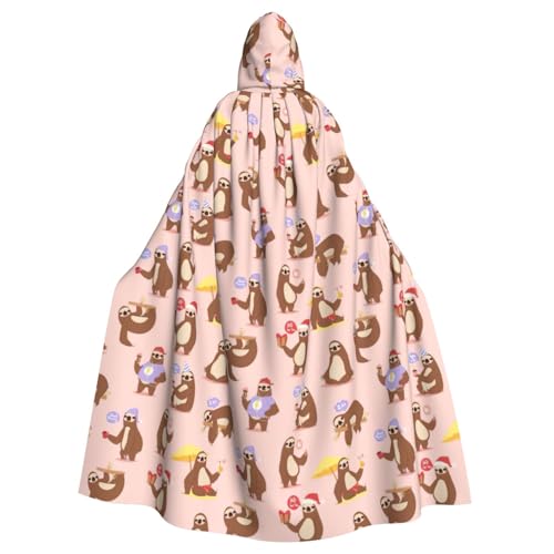FBGHHTY Halloween-Kapuzenumhang mit süßem Faultier-Druck, volle Länge, Unisex, für Erwachsene FBGHHTY Halloween-Kapuzenumhang mit süßem Faultier-Druck, volle Länge, Unisex, für Erwachsene von FBGHHTY