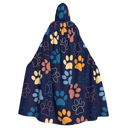 FBGHHTY Halloween-Kapuzenumhang mit süßem Hundepfotenabdruck, volle Länge, Unisex, für Erwachsene FBGHHTY Halloween-Kapuzenumhang mit süßem Hundepfotenabdruck, volle Länge, Unisex, für Erwachsene von FBGHHTY