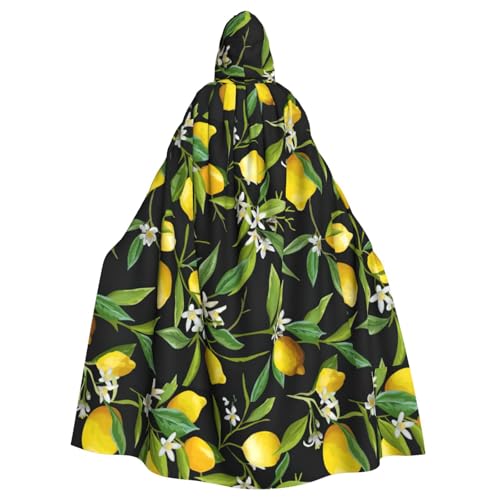 FBGHHTY Halloween-Umhang mit Kapuze und Zitronen- und Blumendruck, volle Länge, Unisex, für Erwachsene FBGHHTY Halloween-Umhang mit Kapuze und Zitronen- und Blumendruck, volle Länge, Unisex, für Erwachsene von FBGHHTY