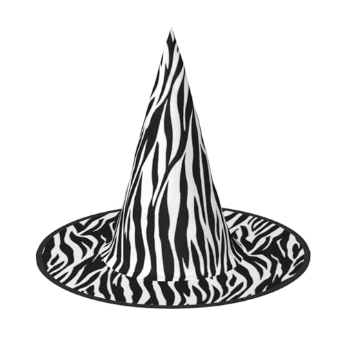 FBGHHTY Hexenhut mit Zebramuster, Unisex, Halloween, faltbar, für Karneval, Maskeraden und Cosplay-Events FBGHHTY Hexenhut mit Zebramuster, Unisex, Halloween, faltbar, für Karneval, Maskeraden und Cosplay-Events von FBGHHTY