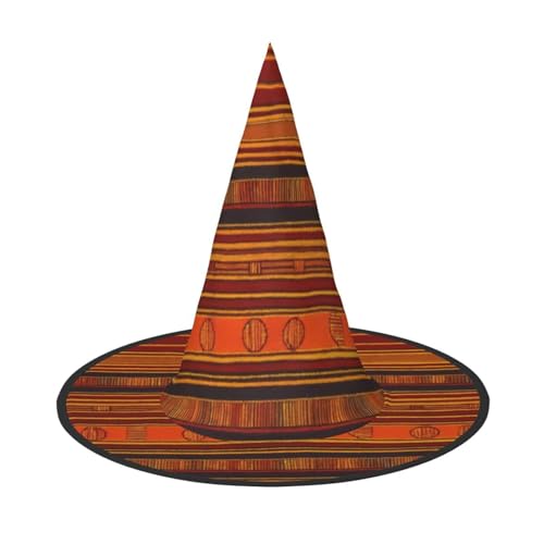 FBGHHTY Indianer Muster Druck Unisex Halloween Hexenhut Faltbar für Karneval Maskeraden und Cosplay Events von FBGHHTY