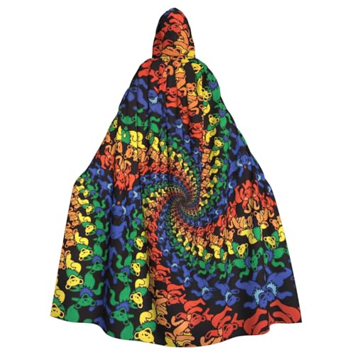 FBGHHTY Kapuzenumhang mit Bärentanzung, Batikdruck, Halloween, volle Länge, Erwachsene, Unisex, Karneval, Umhang mit für Cosplay FBGHHTY Kapuzenumhang mit Bärentanzung, Batikdruck, Halloween, volle Länge, Erwachsene, Unisex, Karneval, Umhang mit für Cosplay von FBGHHTY