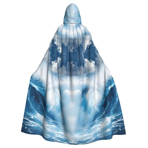 FBGHHTY Kapuzenumhang mit großer Meereswelle, HD-Druck, für Erwachsene, Unisex, für Cosplay von FBGHHTY