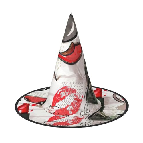 FBGHHTY Kosmetik Lippenstift Parfüm Kunstdruck Unisex Halloween Hexenhut Faltbar für Karneval Maskeraden und Cosplay Events FBGHHTY Kosmetik Lippenstift Parfüm Kunstdruck Unisex Halloween Hexenhut Faltbar für Karneval Maskeraden und Cosplay Events von FBGHHTY