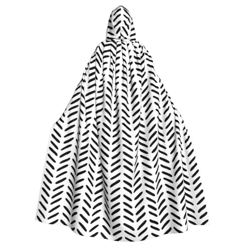 FBGHHTY Schwarzer und weißer Halloween-Kapuzenumhang für Erwachsene, Unisex, Karneval, Umhang für Cosplay FBGHHTY Schwarzer und weißer Halloween-Kapuzenumhang für Erwachsene, Unisex, Karneval, Umhang für Cosplay von FBGHHTY