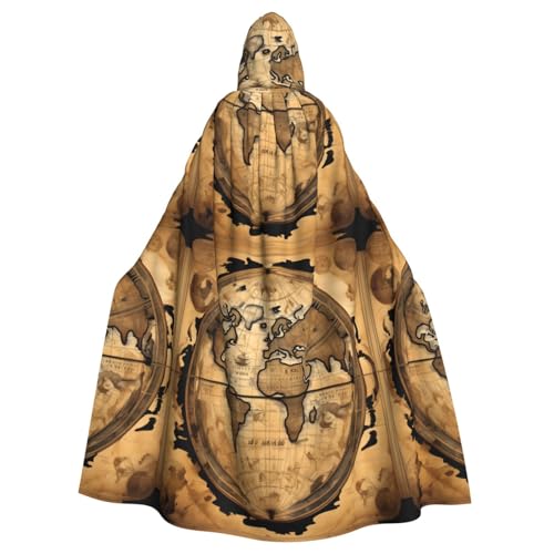 FBGHHTY Umhang mit Kapuze und Weltkugel in voller Länge, für Erwachsene, Unisex, für Cosplay von FBGHHTY