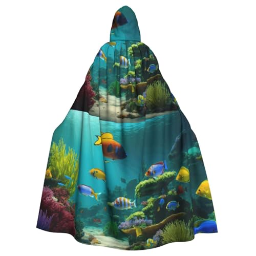 Halloween-Kapuzenumhang mit süßem blauem Fischdruck, volle Länge, Unisex, für Erwachsene Halloween-Kapuzenumhang mit süßem blauem Fischdruck, volle Länge, Unisex, für Erwachsene von FBGHHTY