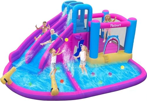 hüpfburg Outdoor mit gebläse 545 x 365 x 218 cm hüpfburgen Kinder aufblasbare hüpfburg draußen XXL Outdoor für Erwachsene groß hüpfburg mit rutsche geeignet für Kinder Rosa hüpfburg Outdoor mit gebläse 545 x 365 x 218 cm hüpfburgen Kinder aufblasbare hüpfburg draußen XXL Outdoor für Erwachsene groß hüpfburg mit rutsche geeignet für Kinder Rosa von FBSPORT