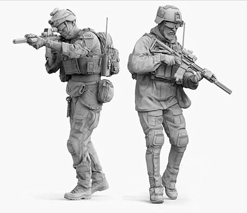 1/16 Afghanistan US Commando Soldier Resin Model Kit Unbemalt und unmontiert Figur Resin Model Kit (2 Figuren) /S7N2 von FCBEL