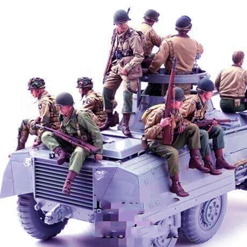 1/16 WWII Panzersoldat Resin Modellbausatz Unbemalt und unmontiert Figur Resin Modellbausatz (10 Personen，kein Panzer) //7j7S13F von FCBEL