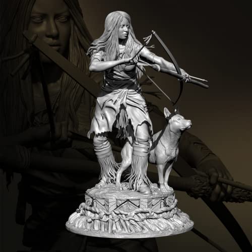 [1/24] Fantasy Ancient Female Warrior Resin Model Kit, unmontierte und unbemalte Resinteile (E9yt-5) von FCBEL