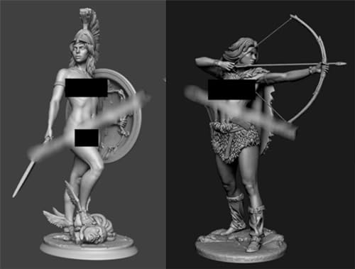 1/32 Ancient Tribal Female Warrior Resin Model Kit Unbemalt und unmontiert Figur Resin Model Kit (2 Personen) /S1n5 von FCBEL