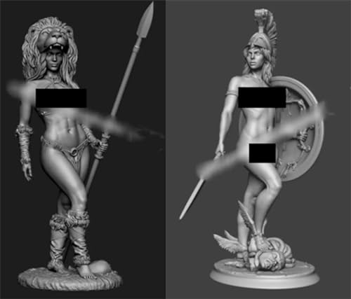 1/32 Ancient Tribal Female Warrior Resin Model Kit Unbemalt und unmontiert Figur Resin Model Kit (2 Personen) /S1n7 von FCBEL