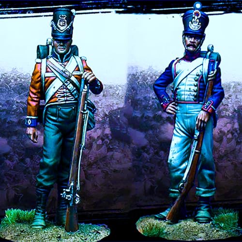 1/32 - Antiker europäischer Samurai-Krieger Resin Modellbausatz Unbemalt und unmontiert Figur Resin Modellbausatz (2 Personen) /S0n1 von FCBEL