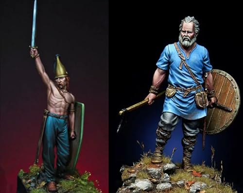 1/32 - Antiker europäischer Samurai-Krieger Resin Modellbausatz Unbemalt und unmontiert Figur Resin Modellbausatz (2 Personen) /S0n5 von FCBEL