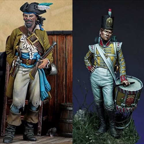 1/32 - Antiker europäischer Samurai-Krieger Resin Modellbausatz Unbemalt und unmontiert Figur Resin Modellbausatz (2 Personen)) /S0n6 von FCBEL