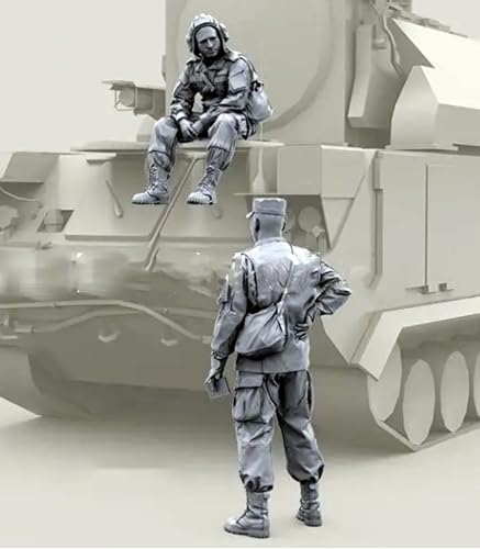1/35 Russisches Kommando Soldat Resin Modellbausatz Unbemalter und unmontierter Soldat Resin Modellbausatz (2 Figuren, keine Panzer // X1J4D8) von FCBEL