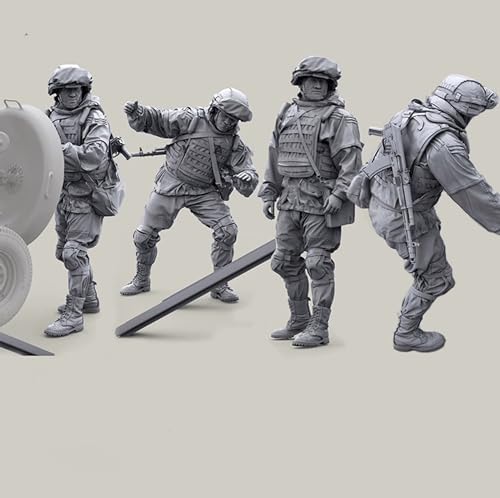 1/35 Ukrainian Commando Soldier Resin Model Kit Unpainted Unassembled Resin Model Parts (4Men) // lo4Y-2 von FCBEL
