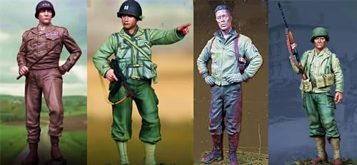 1/35 WWII American Soldier Resin Model Kit Unbemalt und unmontiert Resin Modell Teile (4 Männer)//Sx6A-1 von FCBEL