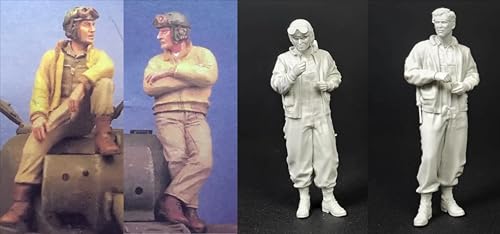 1/35 WWII American Soldier Resin Model Kit Unbemalt und unmontiert Resin Modell Teile (4 Männer)//Sx6A-7 von FCBEL
