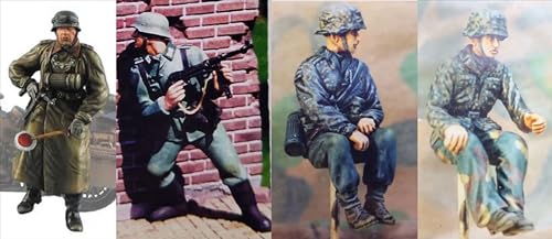1/35 WWII Deutscher Soldat Resin Modellbausatz Unbemalt und unmontiert Resin Modellteile (4 Männer)//Sx9A-17 von FCBEL