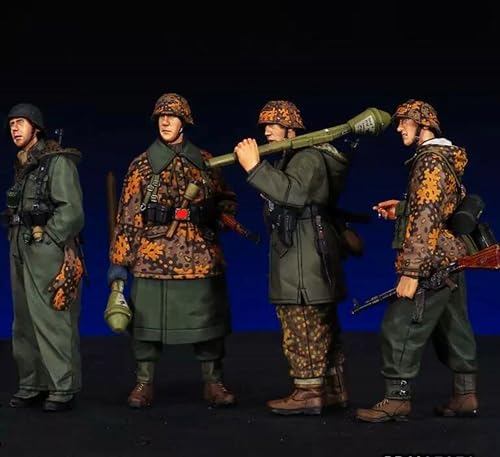 1/35 WWII German Soldiers Resin Figurensatz Unbemalte und unmontierte Resin Modellteile (4 Personen) // jx7o-9 von FCBEL
