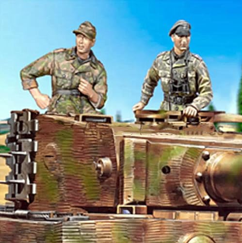 1/35 WWII German Tank Soldier Resin Model Kit Unbemalte und unmontierte Resin Modellteile (2 Männer, kein Panzer) // Kx6s-5 von FCBEL