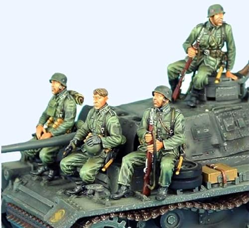 1/35 WWII German Tank Soldier Resin Model Kit Unbemalte und unmontierte Resin Modellteile (4 Mann, Keine Panzer) // Kx0s-1 von FCBEL