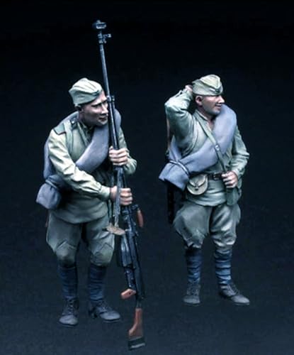 1/35 WWII Soviet Soldier Resin Model Kit Unbemalte und unmontierte Resin Modellteile (2 Männer)//Yx9Y-5 von FCBEL