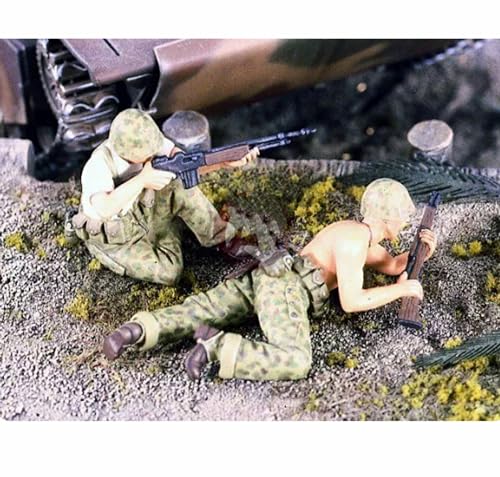 1/35 WWII U.S. Tank Soldier Resin Model Kit Unbemalte und unmontierte Resin Modellteile (2 Männer, Keine Panzer) // Kx6s-9 von FCBEL