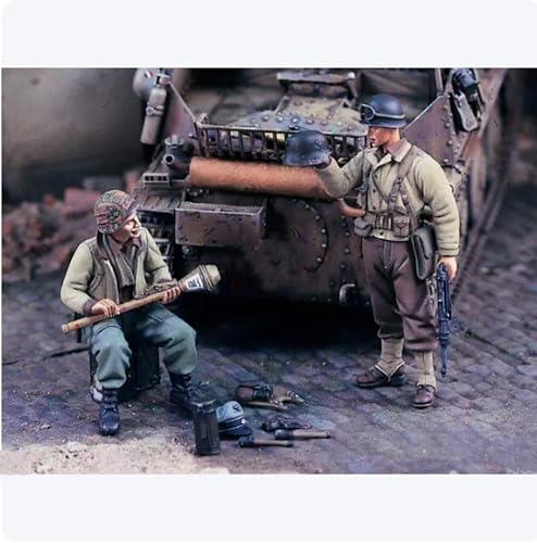 1/35 WWII U.S. Tank Soldier Resin Modellbausatz Unbemalte und unmontierte Resin Modellteile (2 Mann, Keine Panzer) // Kx6s-10 von FCBEL