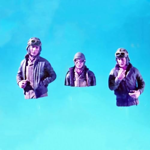 1/35 WWII US Panzer Soldat Resin Modellbausatz Unbemalt und unmontiert Soldat Resin Modellbausatz (3 Figuren, kein Panzer) // X1J4D1 von FCBEL