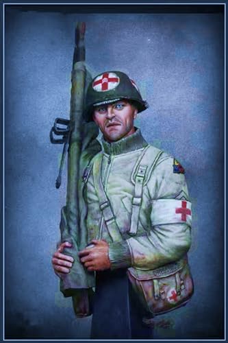 1/9 WWII American Soldier Resin Bust Modellbausatz Unbemalte und unmontierte Miniatur-Harzbüste // jA1u-3 von FCBEL