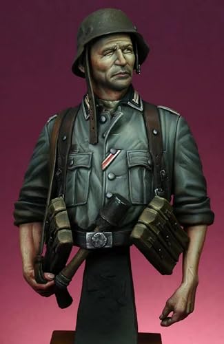 1/9 WWII German Soldier Resin Bust Modellbausatz Unbemalte und unmontierte Miniaturbüste aus Resin // jA1u-2 von FCBEL