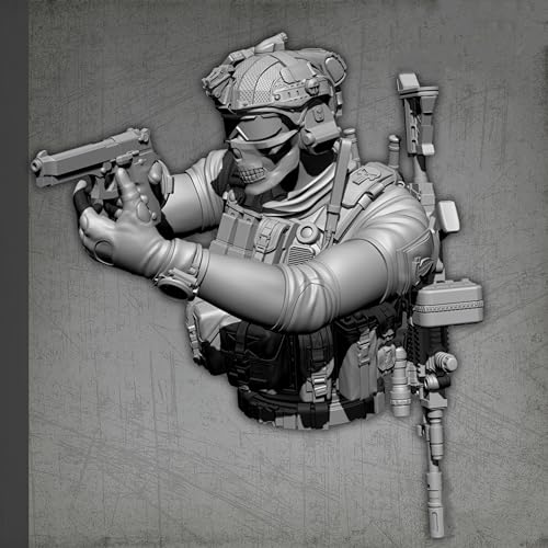 50mm U.S. Commando Soldier Resin Büste Modellbausatz Unbemalt Unmontiert Resin Modellteile // lo5F-4 von FCBEL