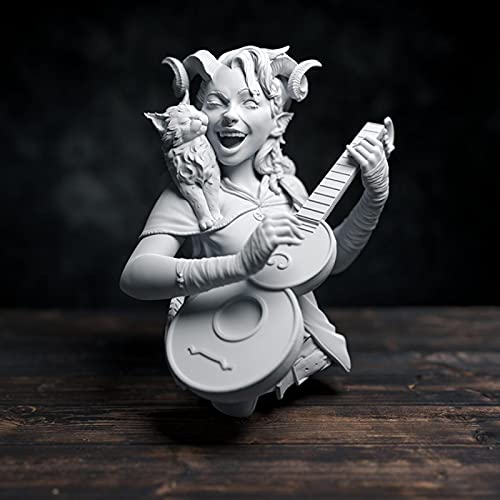 FCBEL 1/12 Ancient Fantasy Girl Gitarre spielend Resin Charakter Modell Büste, unmontiert und unbemalt Druckguss Miniatur Bausatz/K6059A von FCBEL