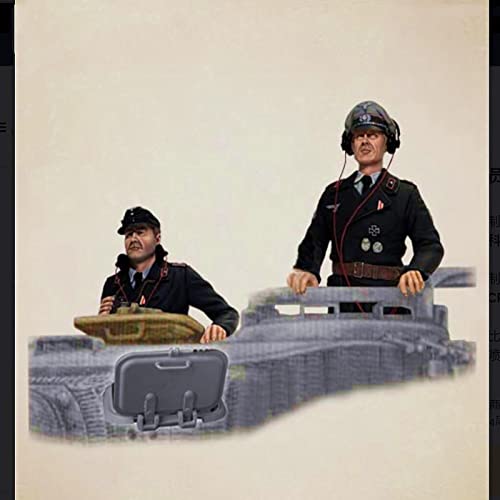 FCBEL 1/16 Weltkrieg Militärthema Deutscher Panzerkommandant Resin Soldatenmodell, unmontiert und unbeschichtet ungefärbter Modellbausatz / Y0943 von FCBEL