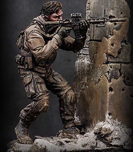 FCBEL 1/24 Afghan US Army Commando Resin Character Die-Cast Modell (mit Plattform) Unmontierter und unbemalter Mini Soldier Kit/Y27524 von FCBEL