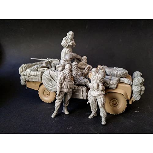 FCBEL 1/35 WWII Armoured Commando Soldier Miniatur-Bausatz Resin-Druckgussmodell Unmontierter und unbemalter Charakter-Modellbausatz (mit Gepäck) //Lx6-48 von FCBEL